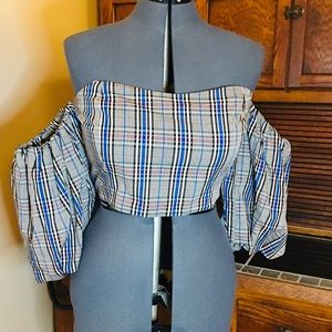 Off shoulder crop top szL